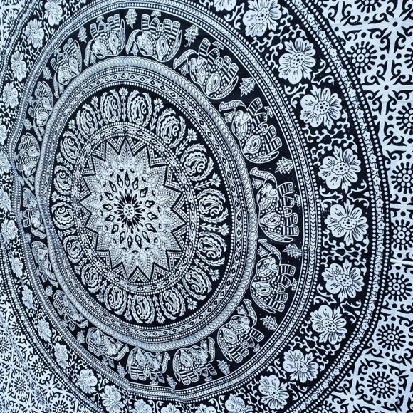 1 LEFT! Elephant Mandala Twin Tapestry - Picture 4 of 11